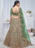 Green Net Wedding Wear Embroidery Work Lehenga Choli KF03G
